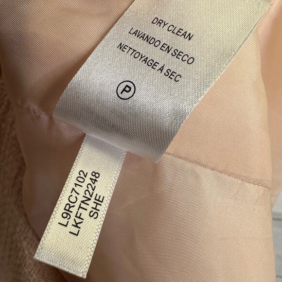 New Karl Lagerfeld Womens size 12 Long Button Front Jacket Blazer Sherbert Pink - Picture 13 of 14